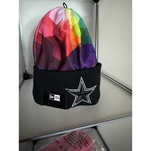NWT New Era Dallas Cowboys Crucial Catch Intercept Cancer Adult OneSize Beanie